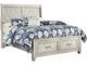 Vaughan-Bassett Rustic Cottage Rustic White Queen Sleigh Storage Bed-0