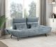 Homelegance® Quonsett Blue Sofa with Power Adjustable Seat Depth and Manual Adjustable Headrests-1