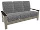 Telescope Casual Leeward Agra Classic/Storm Fabric/Polymer Outdoor Cushion Three-Seat Sofa with Chestnut Rustic Polymer Arms-0