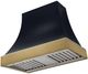 AGA Cascade 36" Gloss Black Wall Mounted Range Hood with Antique Brass Trim-0