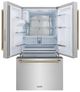 ZLINE Autograph Edition 36" 28.9 Cu. Ft. Stainless Steel Standard-Depth French Door Fingerprint-Resistant Refrigerator with External Water Dispenser and Dual Ice Maker in Polished Gold Helix Handles-1