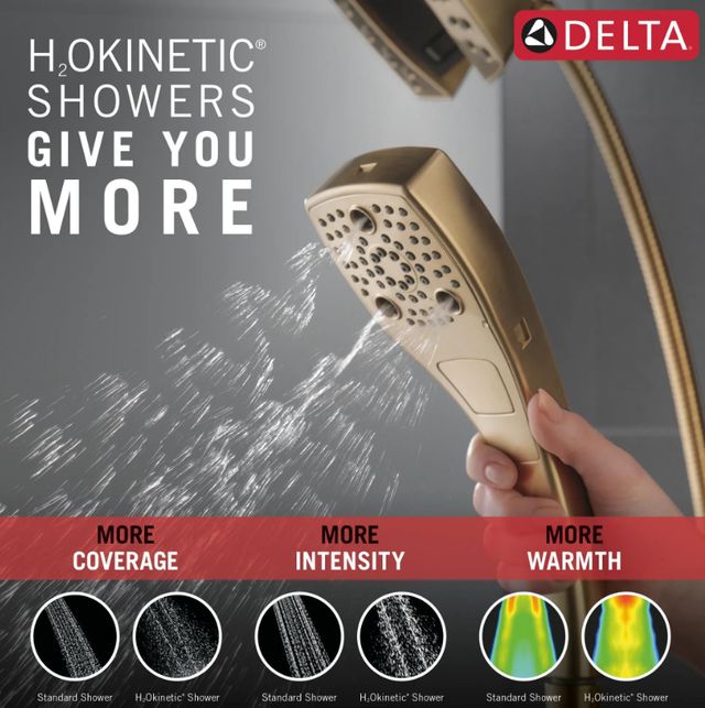 Delta Universal Showering Champagne Bronze H2Okinetic® In2ition® 5-Setting Two-in-One Shower-3