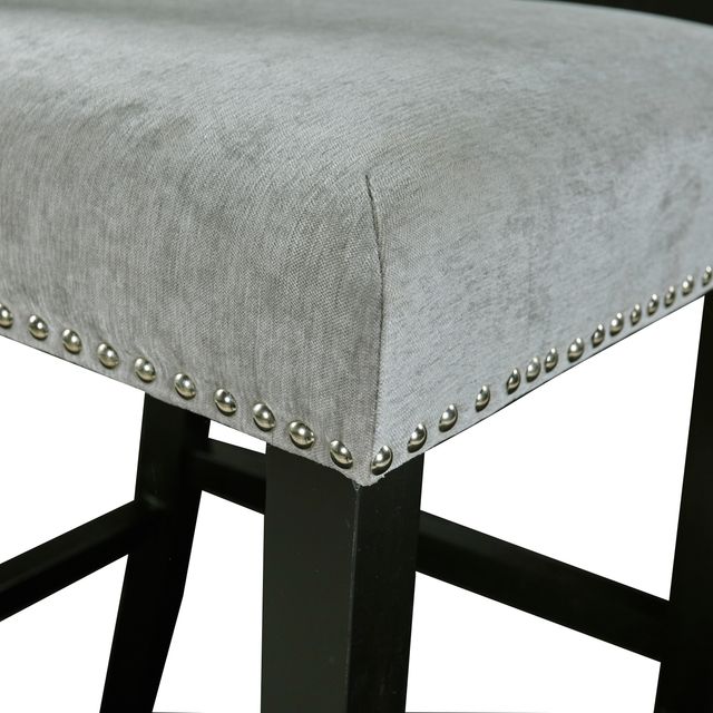 Linon Corey Dark Gray Washed Bar Stool-3