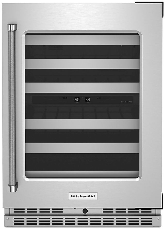 KitchenAid® 4.9 Cu. Ft. Stainless Steel Wine Cooler-0