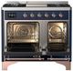Ilve® Majestic III 40" Midnight Blue Pro Style Dual Fuel Liquid Propane Range with Triple Glass Door and Copper Trim-1