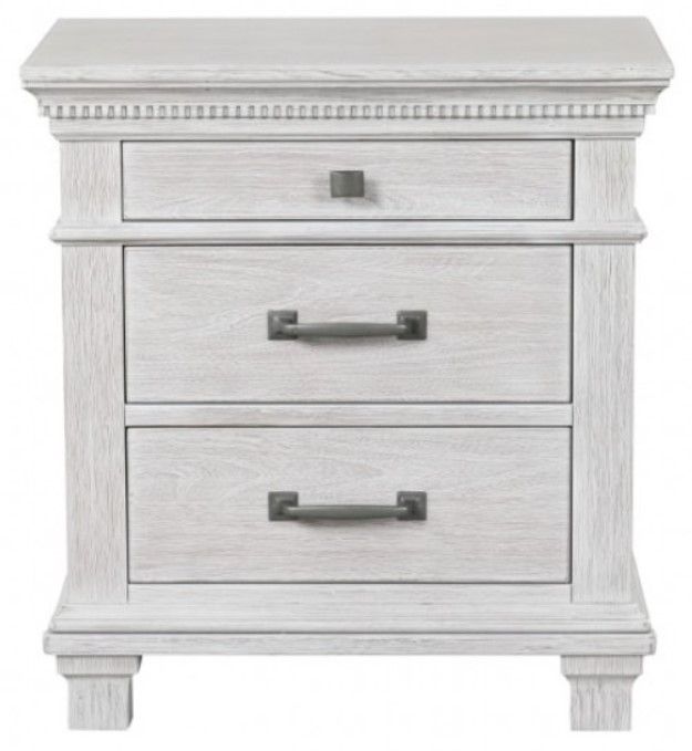 Furniture of America® Swanley Weathered Gray Nightstand-2