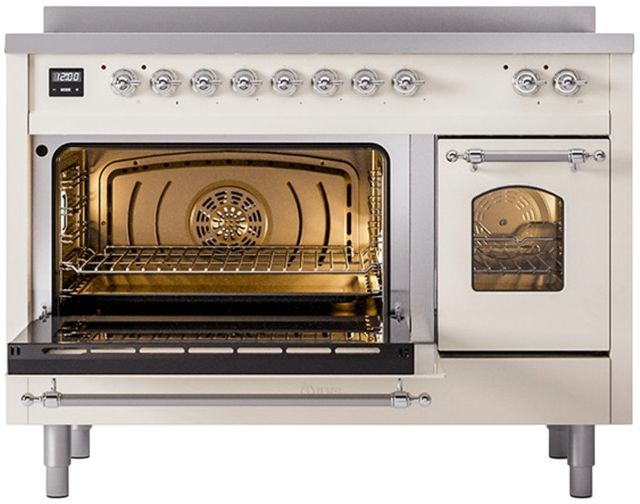 Ilve® Nostalgie II Series 48" Antique White Pro Style Induction Range-2