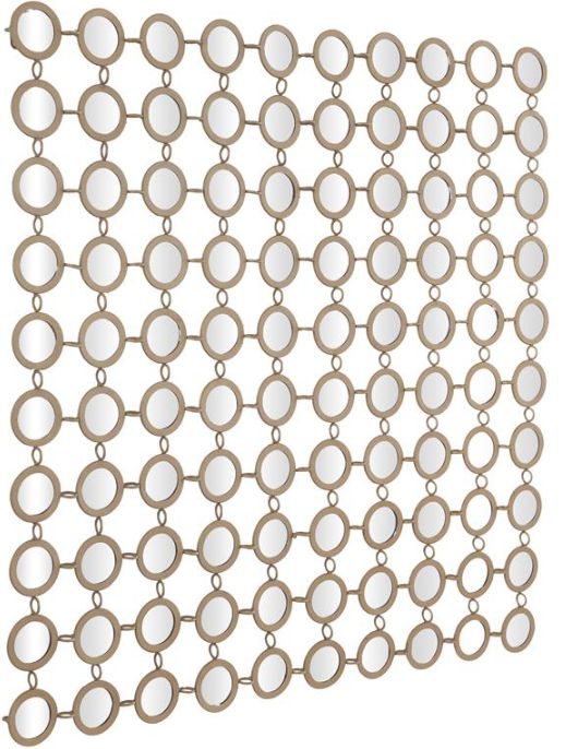 Deco Marche Gold Geometric Grid Pattern Wall Mirror-1