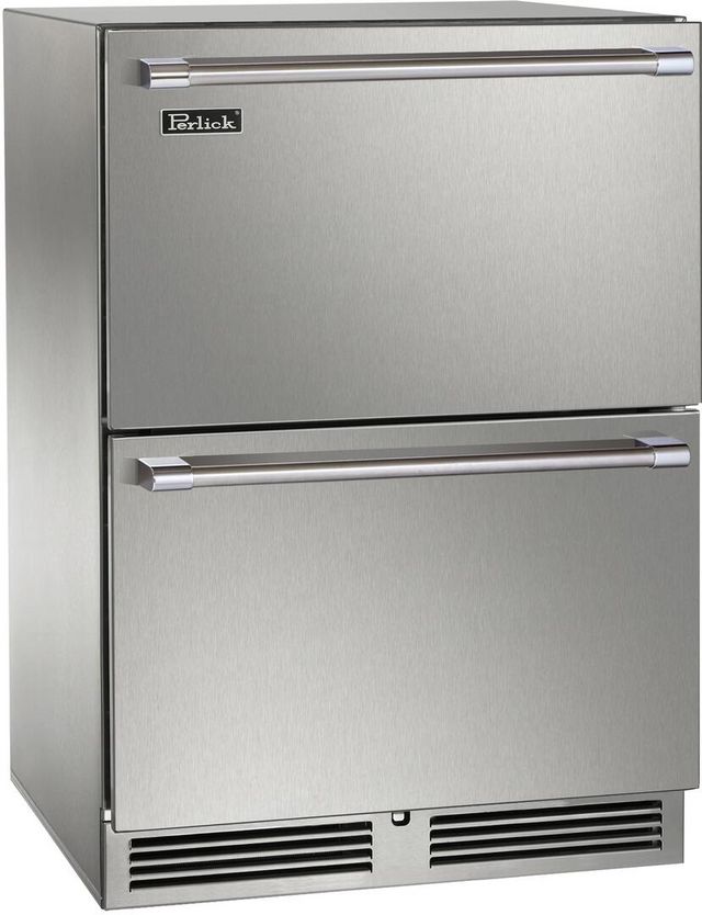 Perlick® Signature Series 24" Stainless Steel Refrigerator Drawer -0
