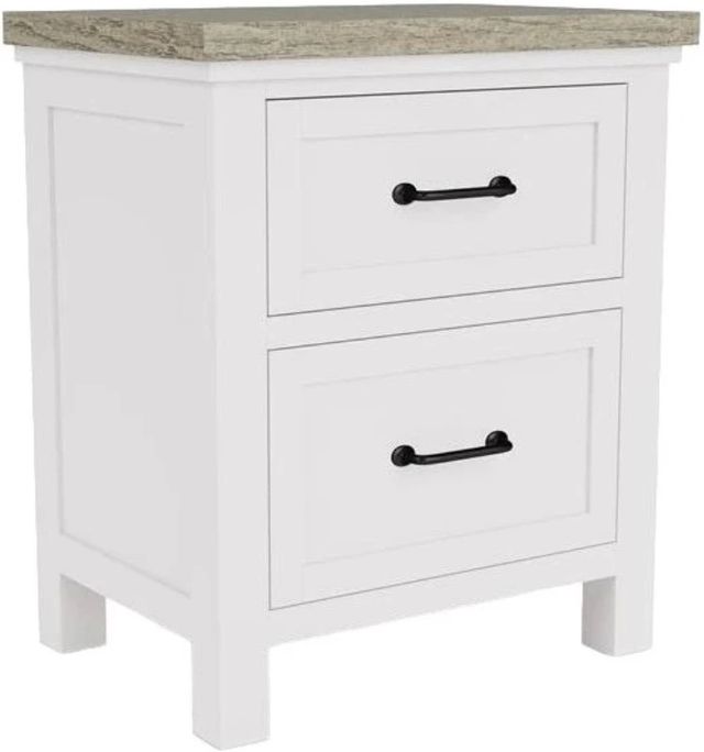 Riverside Furniture Cora Cloud/Fog 2-Drawer Nightstand-0