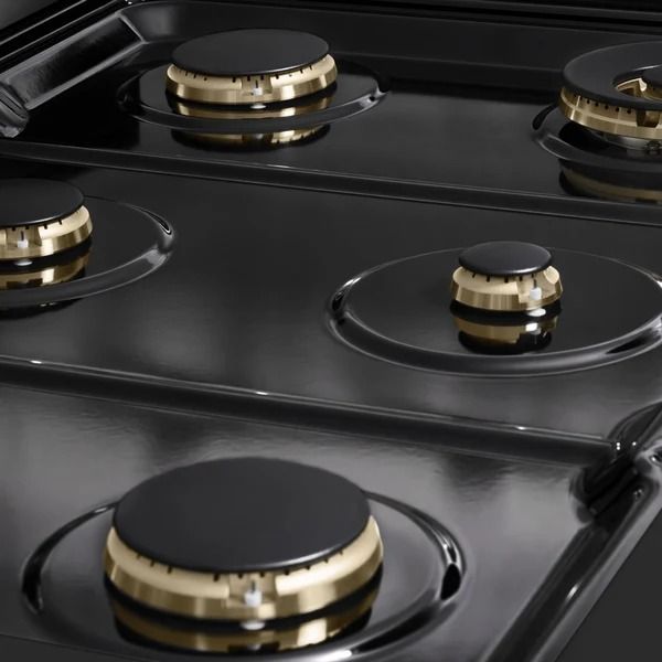 ZLINE Marino 36" Black Stainless Steel Pro Style Gas Range with 6-Burner DuoPro™ Cooktop and Convection Gas Oven-4
