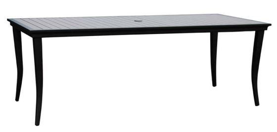 Ratana Copacabana Black/Powder-coated Rectangular Dining Table