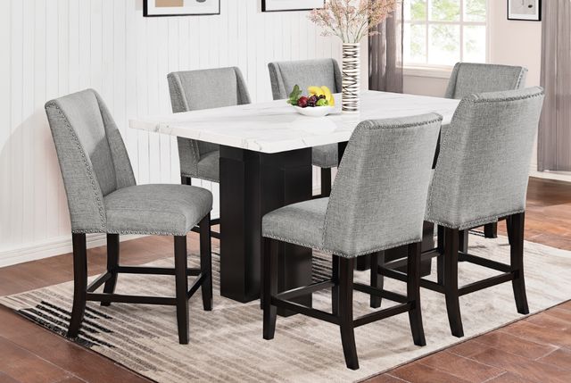 New Classic® Home Furnishings Faust 5-Piece Espresso/Gray Adjustable Dining Set-1