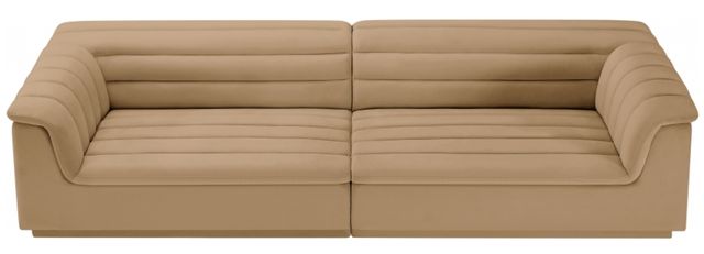 Meridian Furniture Cascade 2-Piece Camel Velvet Sofa-1