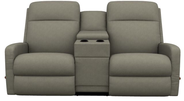 La-Z-Boy® Finley Pewter Manual Wall Reclining Loveseat with Console-1