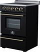 FORNO® Loiano Alta Qualita 24" Black Freestanding Electric Range-3