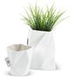 Le Present White 5" Facet Vase-3