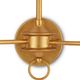 Currey & Company Nottaway Contemporary Gold Leaf Large Wall Sconce-3