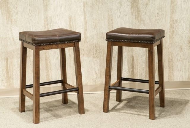 Intercon Taos Canyon Brown 30" Backless Barstool-2