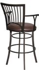 Steve Silver Co. Bayview Gunmetal Swivel Bar Stool-3