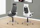 Monarch Specialties Inc. White and Grey Mesh Chrome High Back Executive Office Chair-3