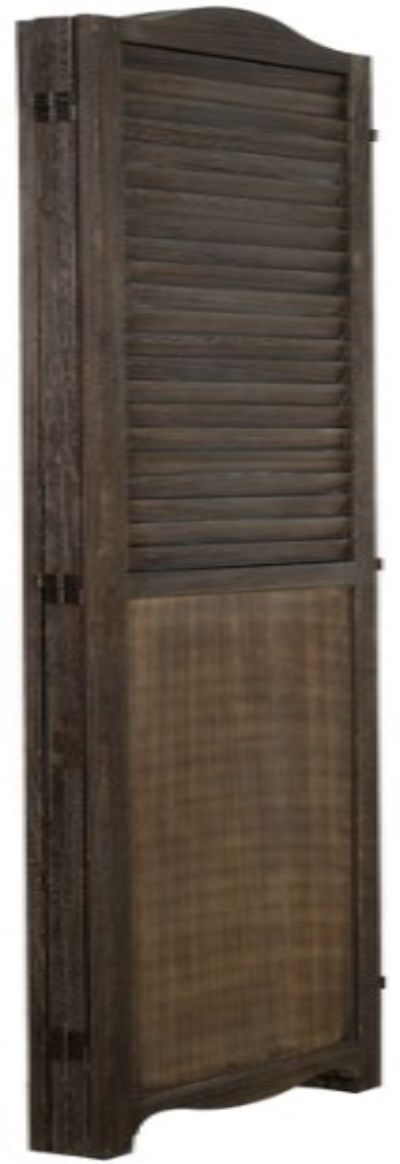Milton Greens Stars Antique Brown 4-Panel Arc Top Room Divider-1