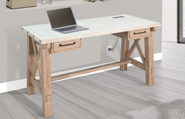 Sunny Designs™ Vivian Light Gray/Wheat Writing Desk-1
