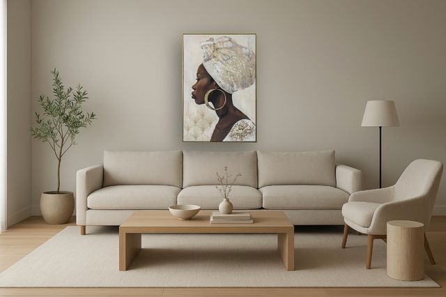 Classy Living Mindful Golden Heirloom Profile Wall Art-1