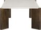 TOV Furniture Restis Cream Quartz Rectangular Coffee Table with Dark Brown Leg-4