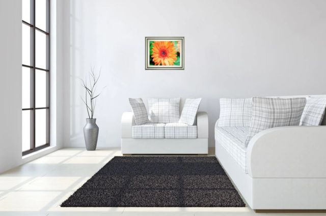 Classy Art Orange Gerbera by Susan Bryant Framed Print Wall Art-2