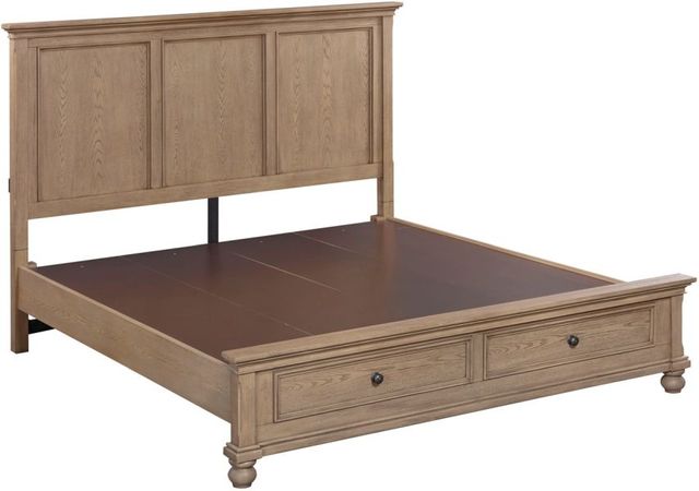 aspenhome® Oxford Tan King Panel Storage Bed-2