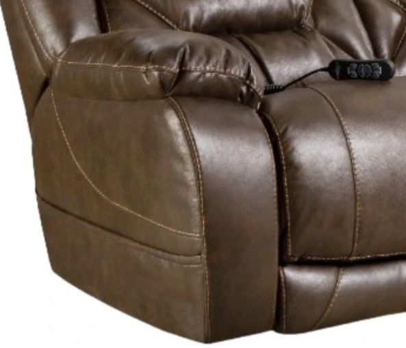 HomeStretch Enterprise Walnut Double Power Reclining Sofa-1