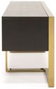 VIG Furniture Modrest Fauna Black Wenge/Brass Desk-2