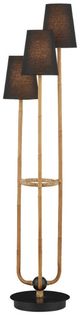 Currey & Company Satin Black Triptych Floor Lamp-0