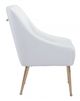 Zuo® Mira White/Gold Dining Chair-2