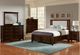 Vaughan-Bassett Bonanza Cherry/Gray Queen Upholstered Panel Storage Bed-1