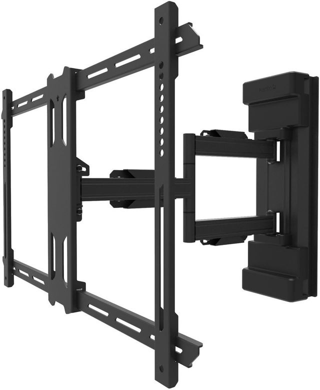 Kanto Black Full-Motion Column Wrapping TV Mount-2