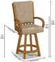 Chromcraft Customizable Baylor Counter Height Swivel Dining Stool-2