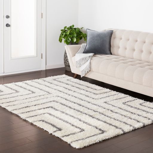 Surya Cloudy Shag White 8'x10' Area Rug-3