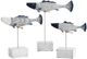 Crestview Collection Antique 3-Piece Blue/White Fish Statue Set-0