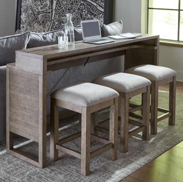 Liberty Furniture Bartlett Field 4-Piece Dusty Taupe Occasional Bar Set-1