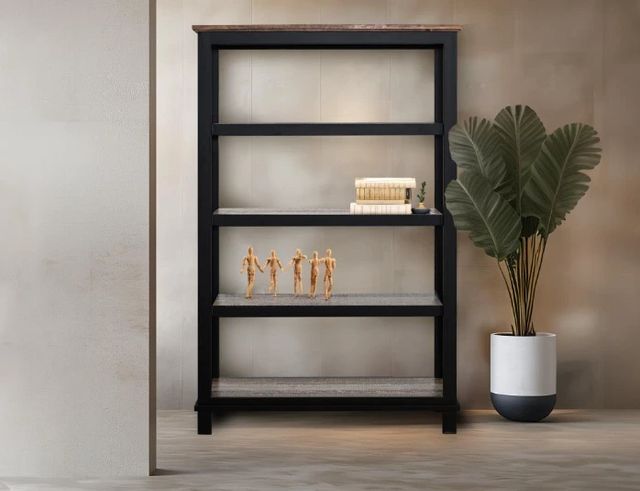 International Furniture Direct Loft Brown Gray Bookcase-1