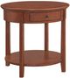 Whittier Wood® Furniture McKenzie Glazed Antique Cherry Round End Table-0