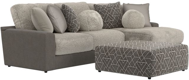 Jackson Furniture Canyon 3-Piece Fawn/Umber Right-Arm Facing Sectional and Ottoman-0
