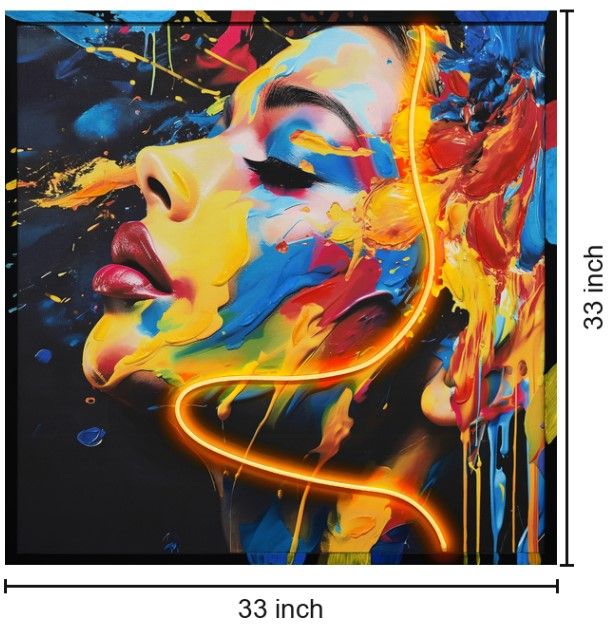 Classy Living Luminous Vivid Visage Wall Art-2