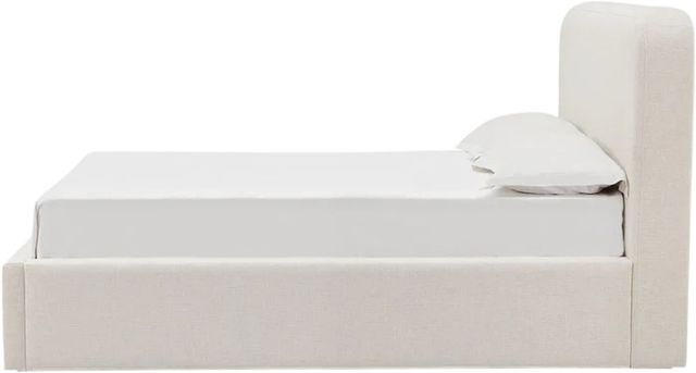 Modus Furniture Virgil Off-White/Whipped Honey Queen Upholstered Platform Bed-2