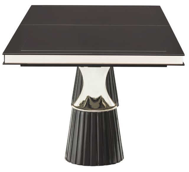 Michael Amini® Carmela Glossy Charcoal Sand Dining Table-3