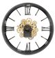 A & B Home Black/Gold Large Wall Clock-2