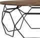 Armen Living Cosmo Walnut Top Coffee Table with Black Base-4