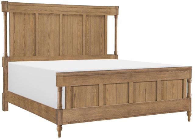 Legacy Classic Vintage Market Barnwood Oak King Shelter Bed-0
